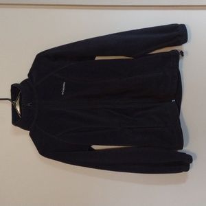 𝅺Columbia Women's Fleece Zip Jacket Black - Size (S)